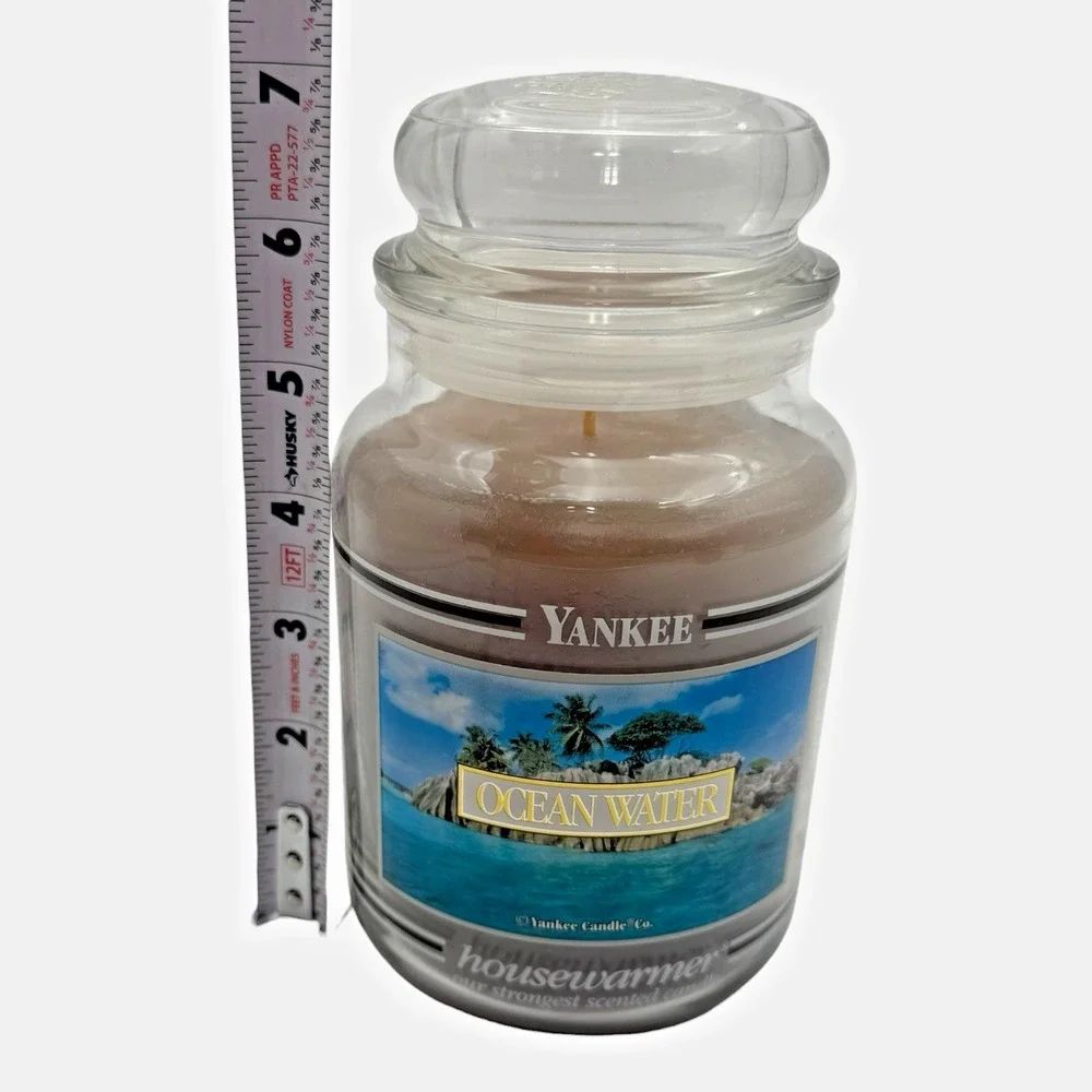 Yankee Candle Ocean Water Black Band 22 oz Large Housewarmer Jar Candle Retired